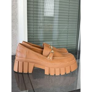 Y2K Chunky New York & Company Seraphina Loafer Womens 8 Cognac 90s Academia